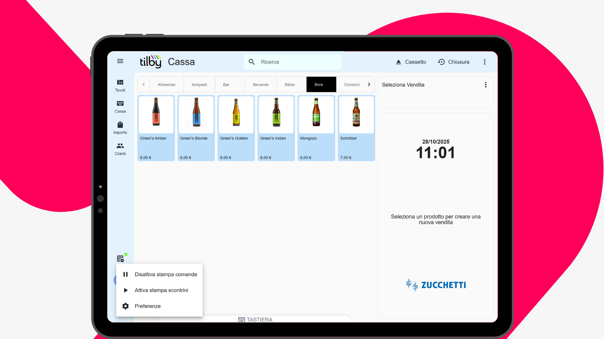 Attivazione Stampa Scontrino e Comande