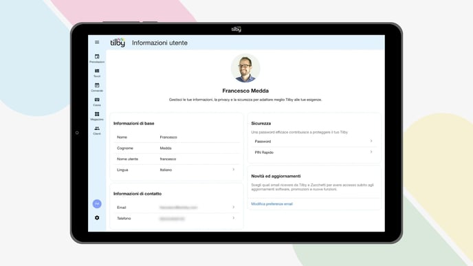 Modulo Profilo - Update Programma di Cassa Tilby