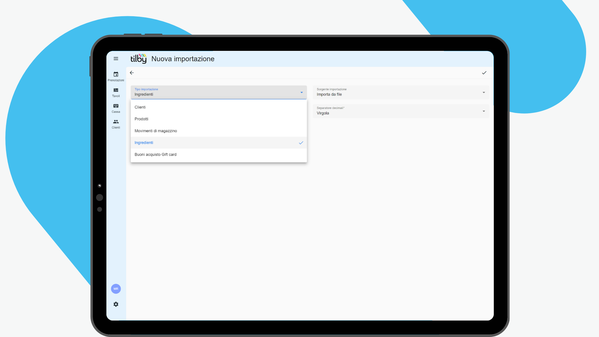 Tilby 5.0.23 - Import