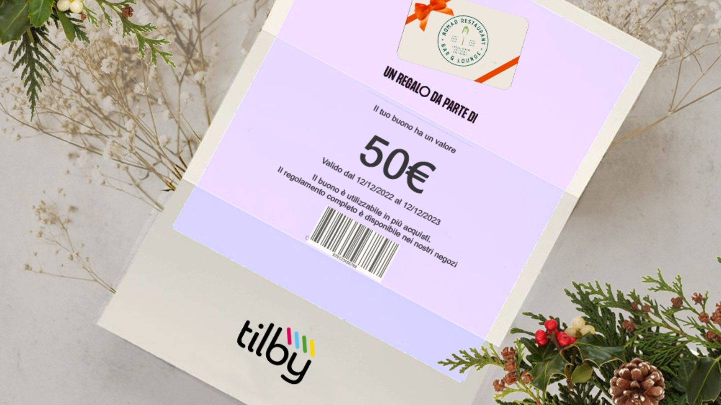 Crea gift card personalizzate dal tuo punto cassa Tilby!